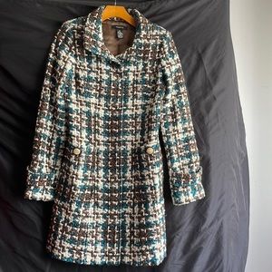 Arden B tweed trench coat
